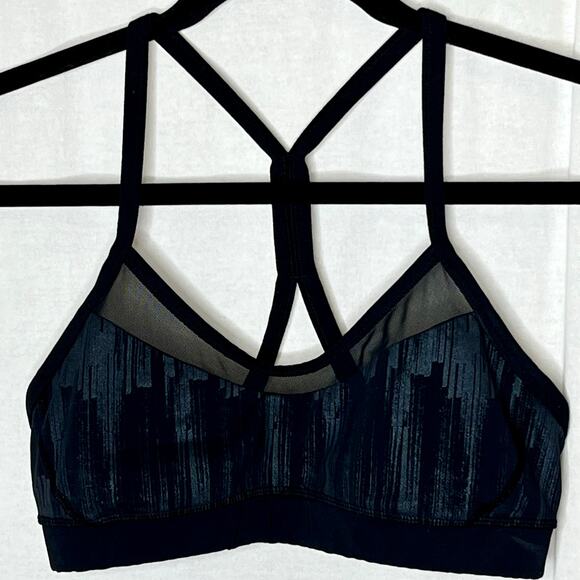 Lululemon All You Need Sports Bra Scratch Match Black Gray Crossover Back Size 4 - Picture 2 of 9